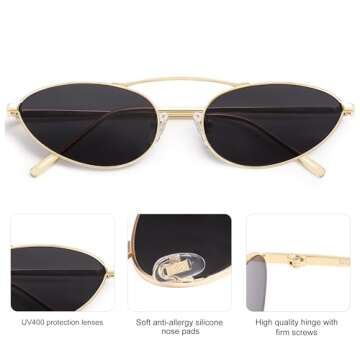 SOJOS Retro Cat Eye Sunglasses For Stylish UV Protection