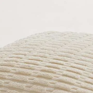 Fancy Homi 4 Packs Boho Cream Decorative Throw Pillow Covers 18x18 Inch for Living Room Couch Bed Sofa, Rustic Modern Farmhouse Home Decor, Soft Plush Corduroy Cute Square Beige Cushion Case 45x45 cm