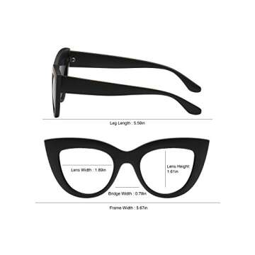 Cat Eye Sunglasses with UV Protection for Fashionable Women