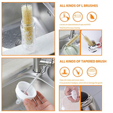 Masthome 9-Piece Bottle Brush Set for Versatile Cleaning