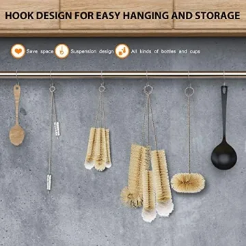 Masthome 9-Piece Bottle Brush Set for Versatile Cleaning