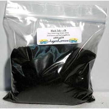 AzureGreen 1 Lb Black Salt for Spiritual Cleansing and Protection