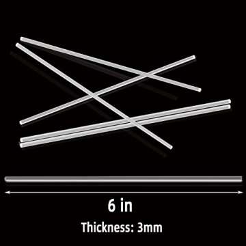 50 Pieces Acrylic Lollipop Sticks Clear Cake Pops Sticks Reusable Candy Stick Stirring Rods for Cake Pops Cupcake Toppers Candy Dessert Chocolate Cookies DIY Acrylic Round Stir Rod (6 Inch)