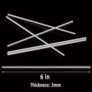 50 Pieces Acrylic Lollipop Sticks Clear Cake Pops Sticks Reusable Candy Stick Stirring Rods for Cake Pops Cupcake Toppers Candy Dessert Chocolate Cookies DIY Acrylic Round Stir Rod (6 Inch)