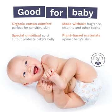 Pura Hypoallergenic Diapers for Newborns 4-11 lbs 96 Total