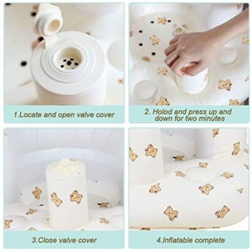 Portable Baby Inflatable Seat with Built-In Pump for Support