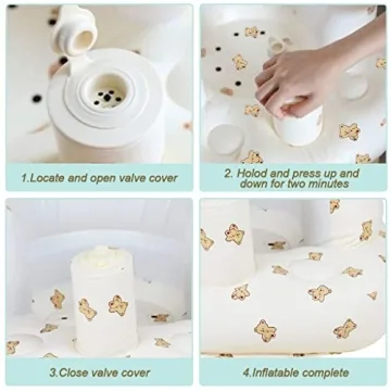 Portable Baby Inflatable Seat with Built-In Pump for Support