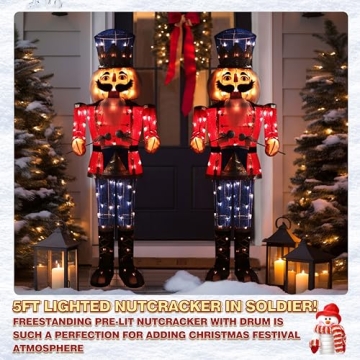 Lighted 5FT Nutcracker for Christmas Decoration