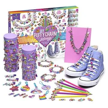 Craft-tastic — Puffy Charm Palooza — DIY Jewelry Craft Kit — Create Personalized Charms Using Easy to Make Puffy Charms — for Kids Ages 6 and Up