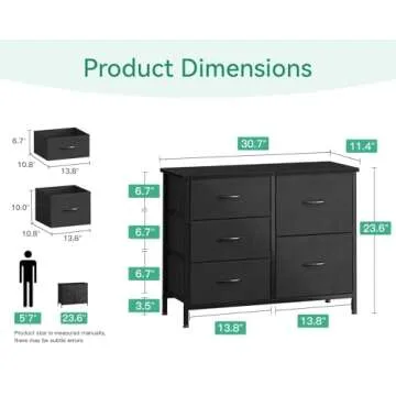 AODK Multifunctional Dresser for Small Spaces