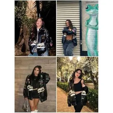 Vamtac Faux Leather Motocross Jackets Oversized Vintage Racing Varsity Bomber Coat Unisex Trendy Streetwear Black Small