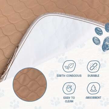 EZwhelp 36 Inch Reusable Dog Pee Pad for Potty Training
