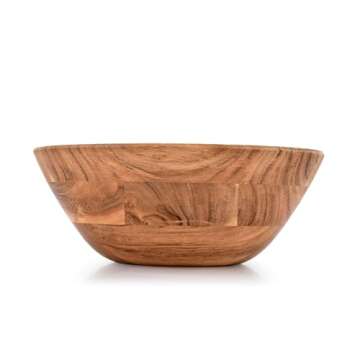 Samhita Acacia Wood Fruit Bowl for Fruits or Salads,Serving Dish Looks Absolute Beautiful With Your ...