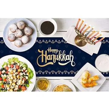 Stylish Hanukkah Table Runners - 2 Pack Decor for Holidays