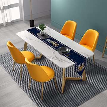 Stylish Hanukkah Table Runners - 2 Pack Decor for Holidays