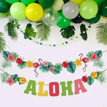 Hawaiian Aloha Party Banner for Luau and Tropical Events