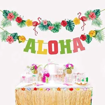 Hawaiian Aloha Party Banner for Luau and Tropical Events