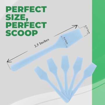 Kopperko Mini Cosmetic Spatula - 100 Pack for Skincare