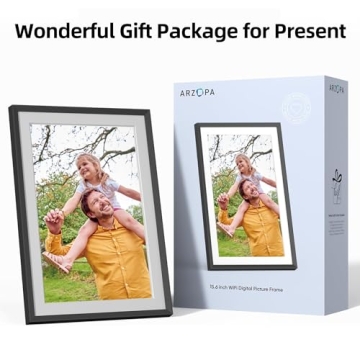 ARZOPA Digital Picture Frame 15.6" with WiFi and 32GB Storage