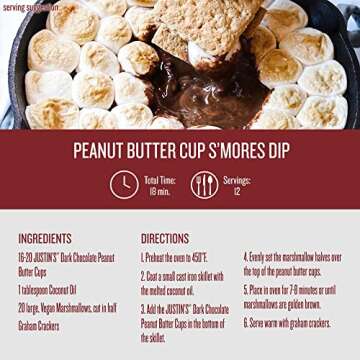 JUSTIN'S Organic Dark Chocolate Peanut Butter Cups, 12 Pack (2 cups each)