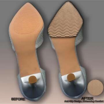 ZBLGO Shoe Sole Protector - Non-Slip Grip Pads for High-Heels, Cushion Shoe Bottoms