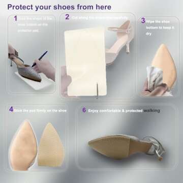 ZBLGO Non-Slip Shoe Sole Protectors for High Heels