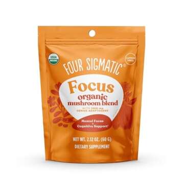Four Sigmatic Focus Blend 7 Superfoods Adaptogen Blend Mix with Lion's Mane, Cordyceps, Rhodiola, Ba...