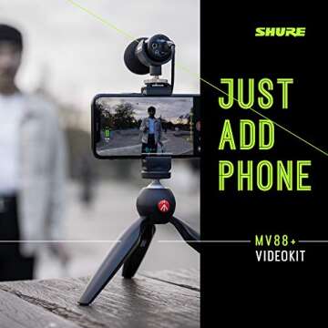 Shure MV88+ Video Kit - Top-Quality Stereo Mic on The Go