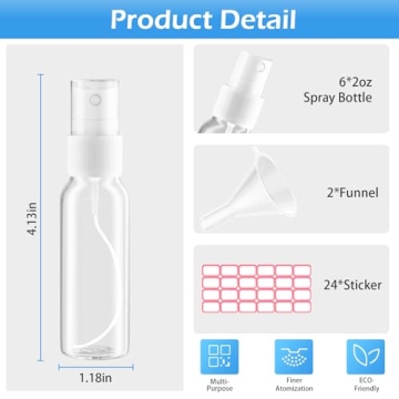 Zoizocp 2oz Mini Spray Bottles Set - Travel Essential