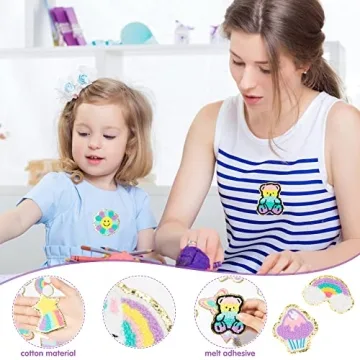 Colorful Chenille Iron-on Patches for Creative DIY Accessories