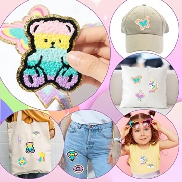 Colorful Chenille Iron-on Patches for Creative DIY Accessories