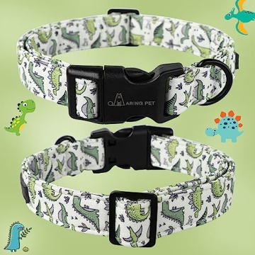 Adjustable ARING PET Dinosaur Dog Collar for Dogs