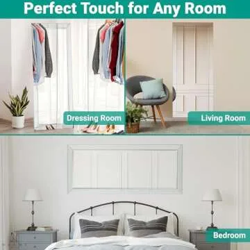 Elegant Full Body Dressing Mirror for Bedroom, Bathroom, and Living Room - Large Arch, Frameless, Wall Mounted or Standing Mirror - Explosion-Proof Full Length Wall Mirror