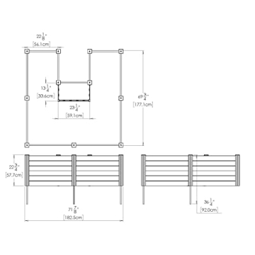 Vita Classic White Vinyl Keyhole Garden for Safe Gardening