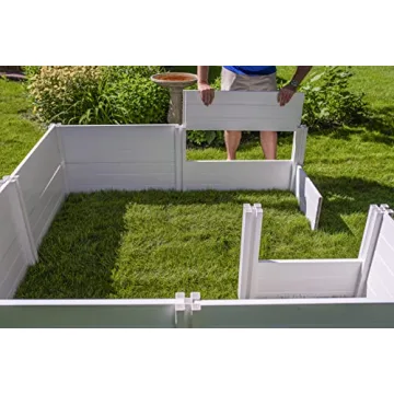 Vita Classic White Vinyl Keyhole Garden for Safe Gardening