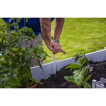 Vita Classic White Vinyl Keyhole Garden for Safe Gardening