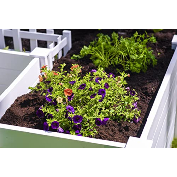 Vita Classic White Vinyl Keyhole Garden for Safe Gardening