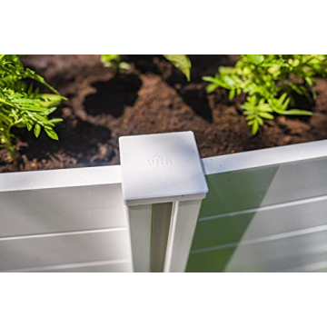 Vita Classic White Vinyl Keyhole Garden for Safe Gardening