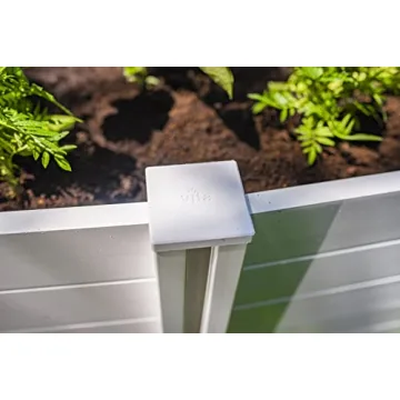 Vita Classic White Vinyl Keyhole Garden for Safe Gardening