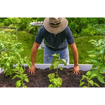 Vita Classic White Vinyl Keyhole Garden for Safe Gardening