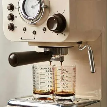 Shot Glass Measuring Cup 3 Ounce/90ML Liquid Heavy High Espresso Glass Cup Black Line