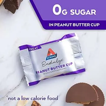 Atkins Endulge Peanut Butter Cups, Dessert Favorite, Low Carb, 0g Sugar, 60 Count