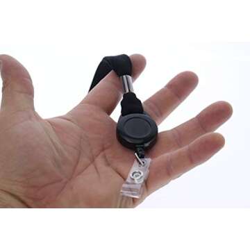 Specialist ID 5 Pack - Comfort Black Breakaway Lanyard & Retractable Badge Reel Combo