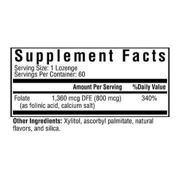 Seeking Health Folinic Acid - Methylated Form of Folate Precursor - Folinic Acid Supplement Supports...
