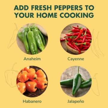 Indoor Pepper Seed Starter Kit – Pepper Growing Kit with 4 Non-GMO Hot Pepper Seeds, Wood Planter Box, Soil, Pots, Plant Markers,Gardening Gifts for Women, Grow Your Own