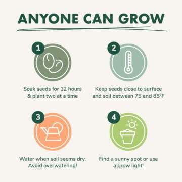 Indoor Pepper Seed Starter Kit – Pepper Growing Kit with 4 Non-GMO Hot Pepper Seeds, Wood Planter Box, Soil, Pots, Plant Markers,Gardening Gifts for Women, Grow Your Own