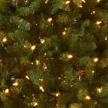 National Tree Company Pre-Lit Artificial Full Christmas Tree, Green, Dunhill Fir, Dual Color LED Lights, Includes Stand, 7.5 Feet, Dual Colored Lights