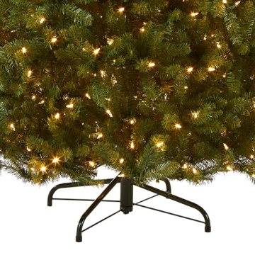 National Tree Company Pre-Lit Artificial Full Christmas Tree, Green, Dunhill Fir, Dual Color LED Lights, Includes Stand, 7.5 Feet, Dual Colored Lights