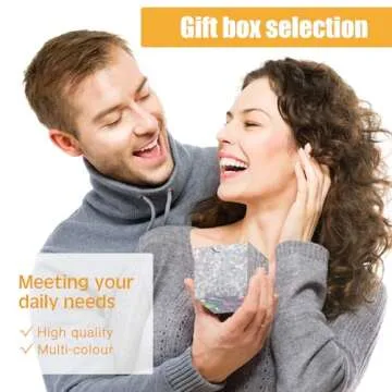 Zhehao 48 Pack Colorful Gift Boxes Small Cardboard Boxes with Lids Bulk Square Kraft Paper Cube Boxes Assemble for Crafting Cupcake Easy Wedding Birthday(2 x 2 x 2 Inch,Holographic)