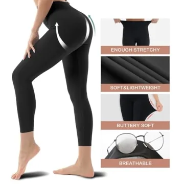 Blisset High Waisted Leggings for Women 3 Pack